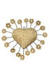 Colgante Corazon decorado con flores