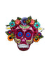 Colgante Catrina Rosa con Flores