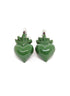 Aretes Corazon Verde Esmaltado
