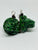 Aretes Quetzalcoatl verde esmaltado