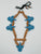 Colibrí (5) azul tubo y cuentas natural