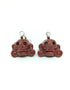 Aretes Esmaltados Coatlicue Coxcatlan Roja