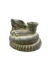 Serpiente enrollada con porta vela chica verde