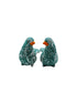Pareja palomas verde