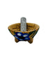 Molcajete mini de barro con flor