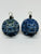 Aretes Quetzalcóatl azul esmaltado (2)