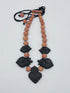 Corazon negro detallado(5) cuentas chicas
