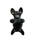 Xolo mini en dos patas negro aullando