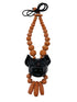 Collar Xolo Esmaltado Negro con Cuentas