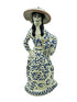 Catrina Chica Azul Con Blanco